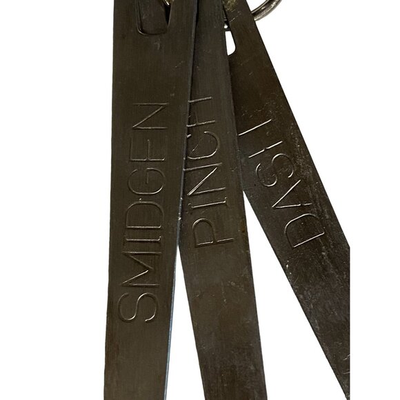 Measuring Spoons Smidgen Dash Pinch Used Stainless Steel - Picture 3 of 8